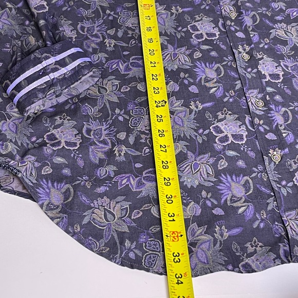 Robert Graham Men's 1XLT Purple Floral Button Down Modern Americana Flip Cudd - Picture 10 of 11